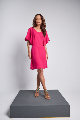 Vestido Midi Manga Ampla