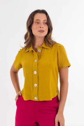 CROPPED CAMISA FRALDADA OVERSIZED