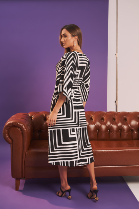 Vestido Midi Estampado