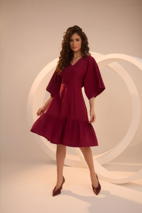 Vestido Curto Manga Quimono